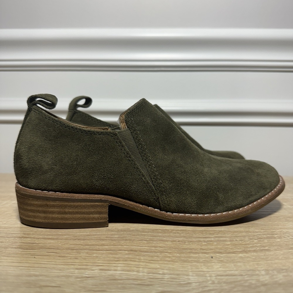 Sofft Naisbury Leather Shoes Sz 7M Ret‎ $130 NWOB SUEDE GREEN KHCTH22